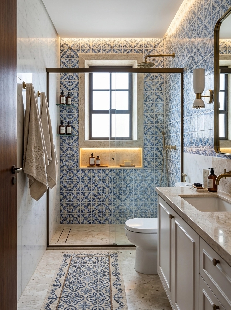 Interior design in Portuguese Modern style — Bathroom by GenRoom AI