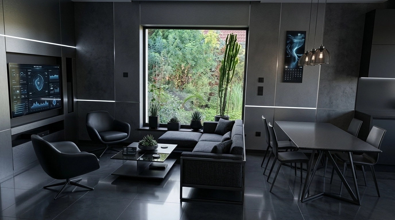 Interior design in Blacktec style — Living Room by GenRoom AI