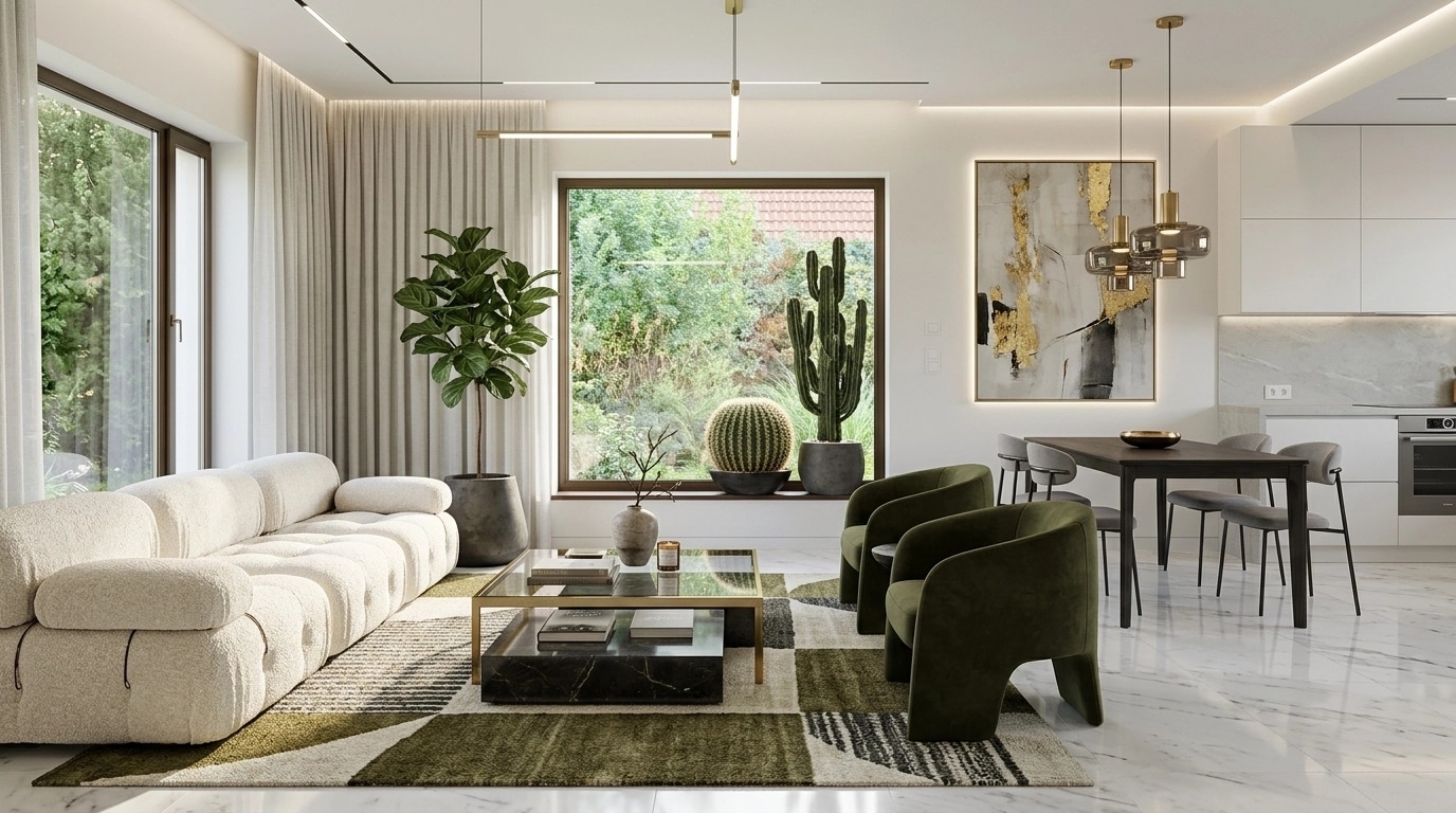 Interior design in Contemporary style — Living Room by GenRoom AI