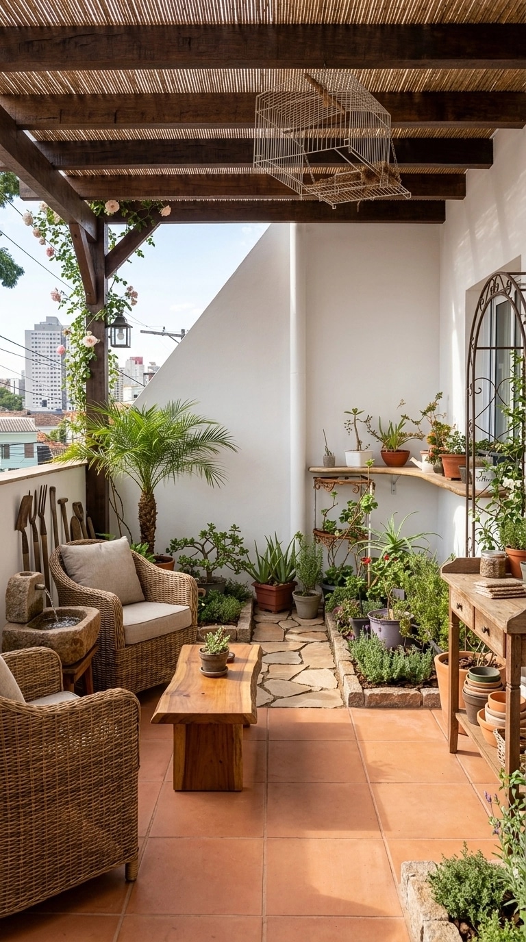 Country Rustic Garden Yard design — yard photo by GenRoom AI