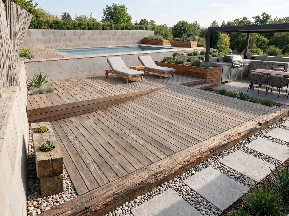 Landscape design in Contemporary Yard style — Yard by GenRoom AI