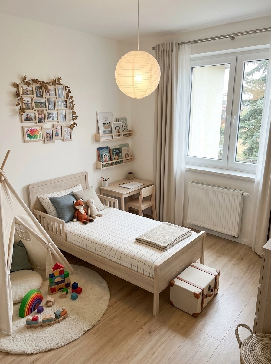 Scandinavian Kids Room design — interior photo by GenRoom AI