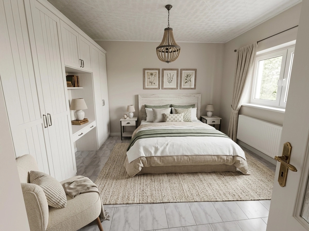 Modern Farmhouse Bedroom design — interior photo by GenRoom AI