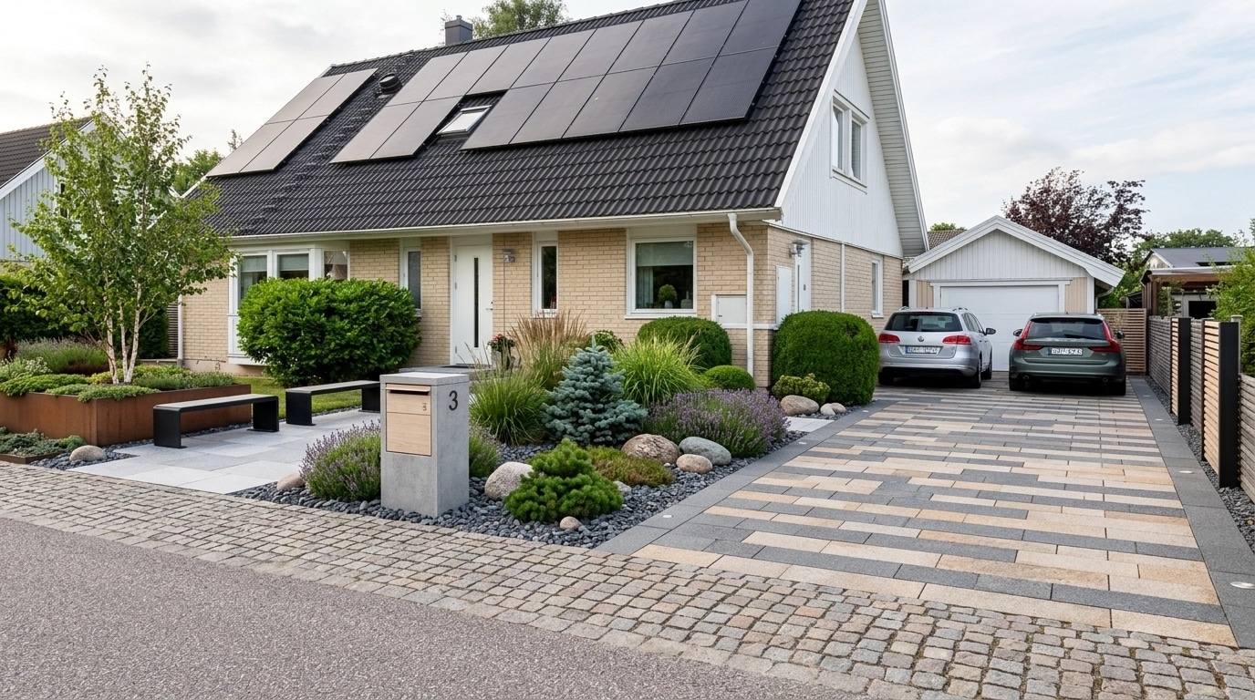 Landscape design in Scandinavian Garden style — Yard by GenRoom AI