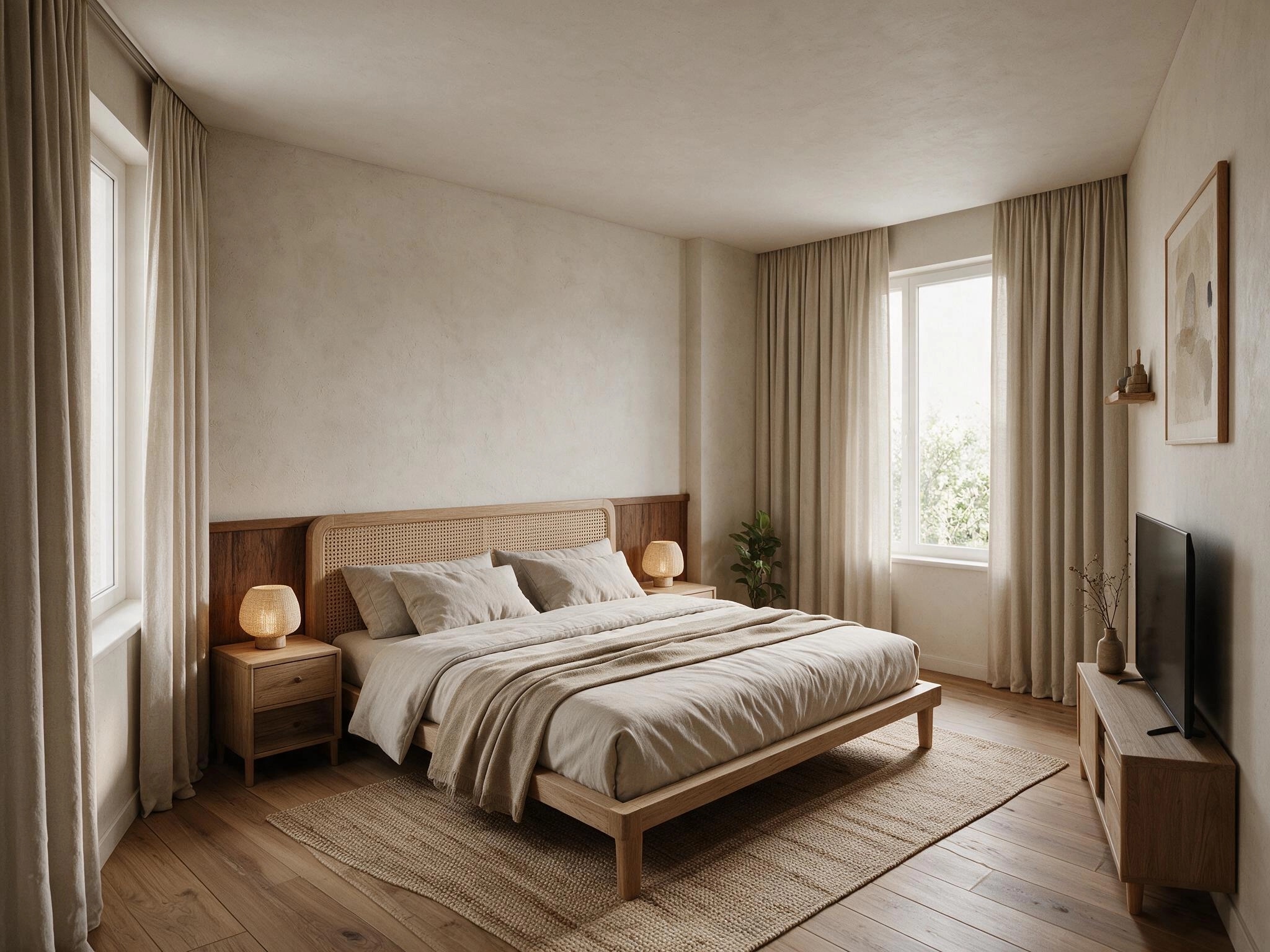 Japandi Bedroom design — interior photo by GenRoom AI