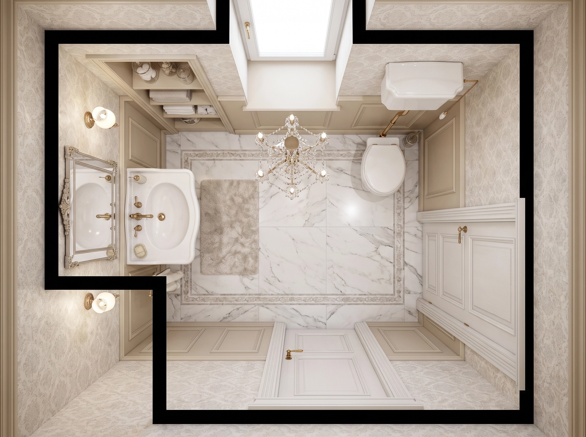 Interior design in Neoclassic style — Living Room by GenRoom AI