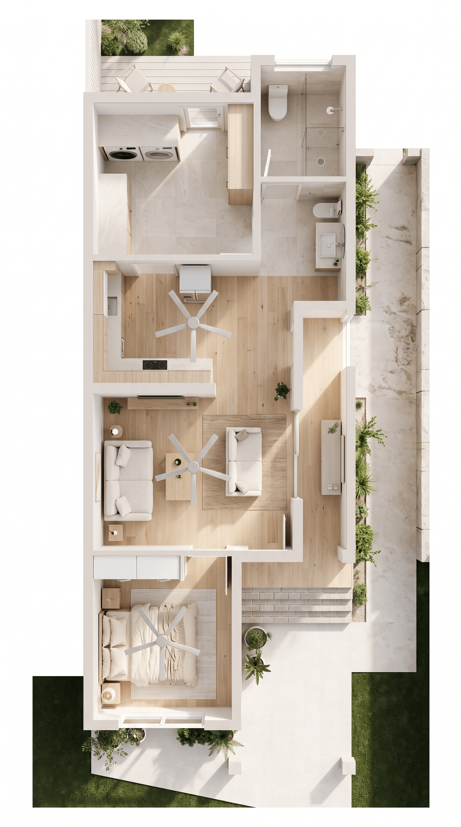 Interior design in Minimalism style — Living Room by GenRoom AI