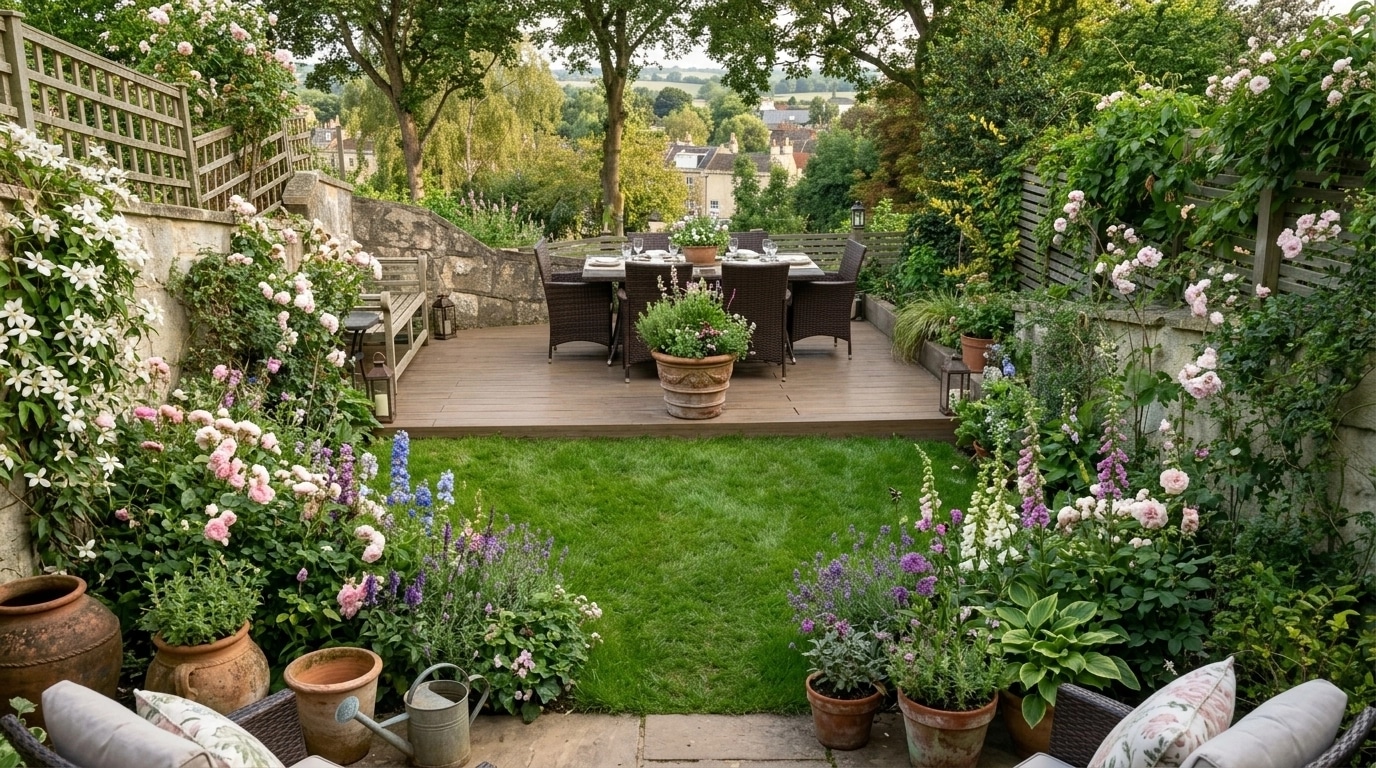 English Cottage Garden Yard design — yard photo by GenRoom AI