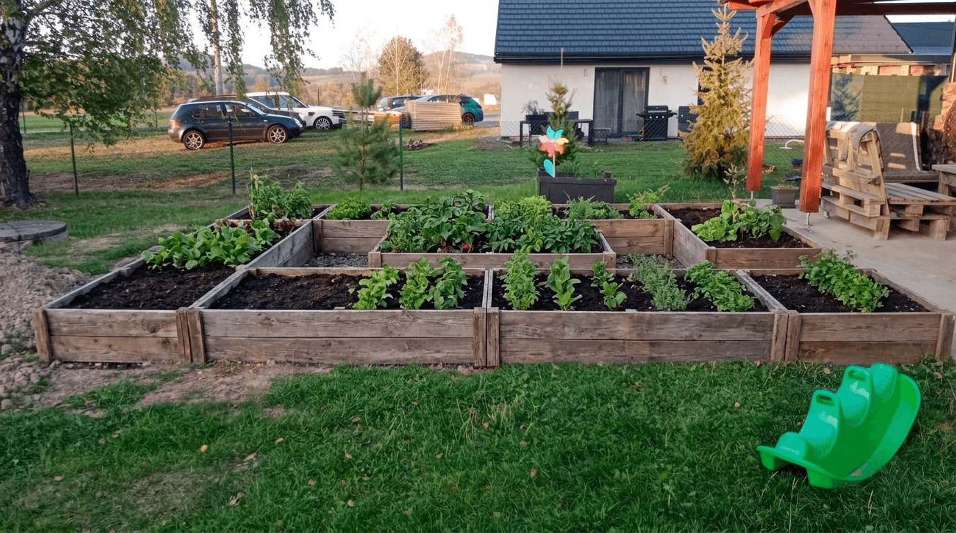 Yard design in Country Rustic Garden style — photo by GenRoom AI