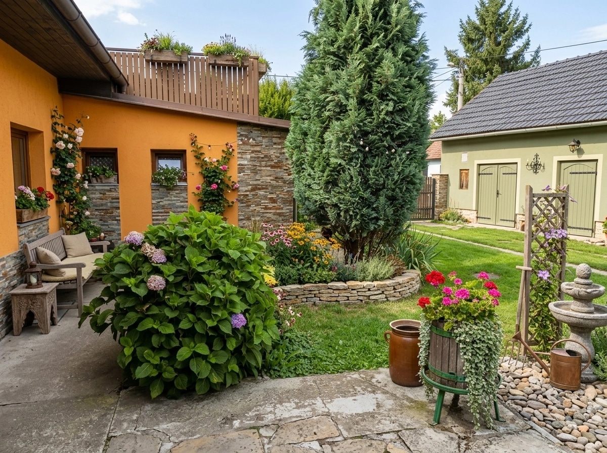 Country Rustic Garden Yard design — yard photo by GenRoom AI