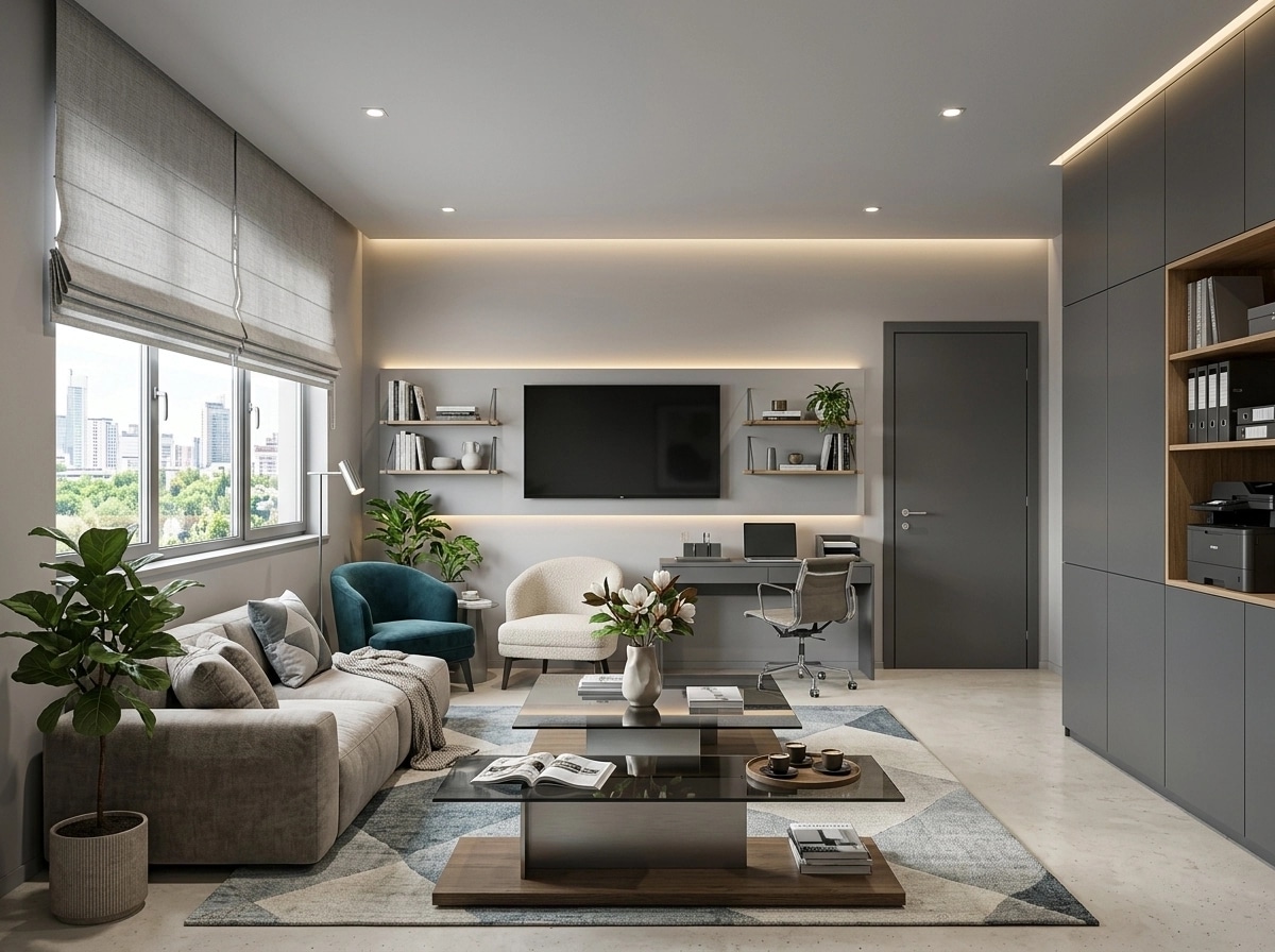 Interior design in Contemporary style — Living Room by GenRoom AI