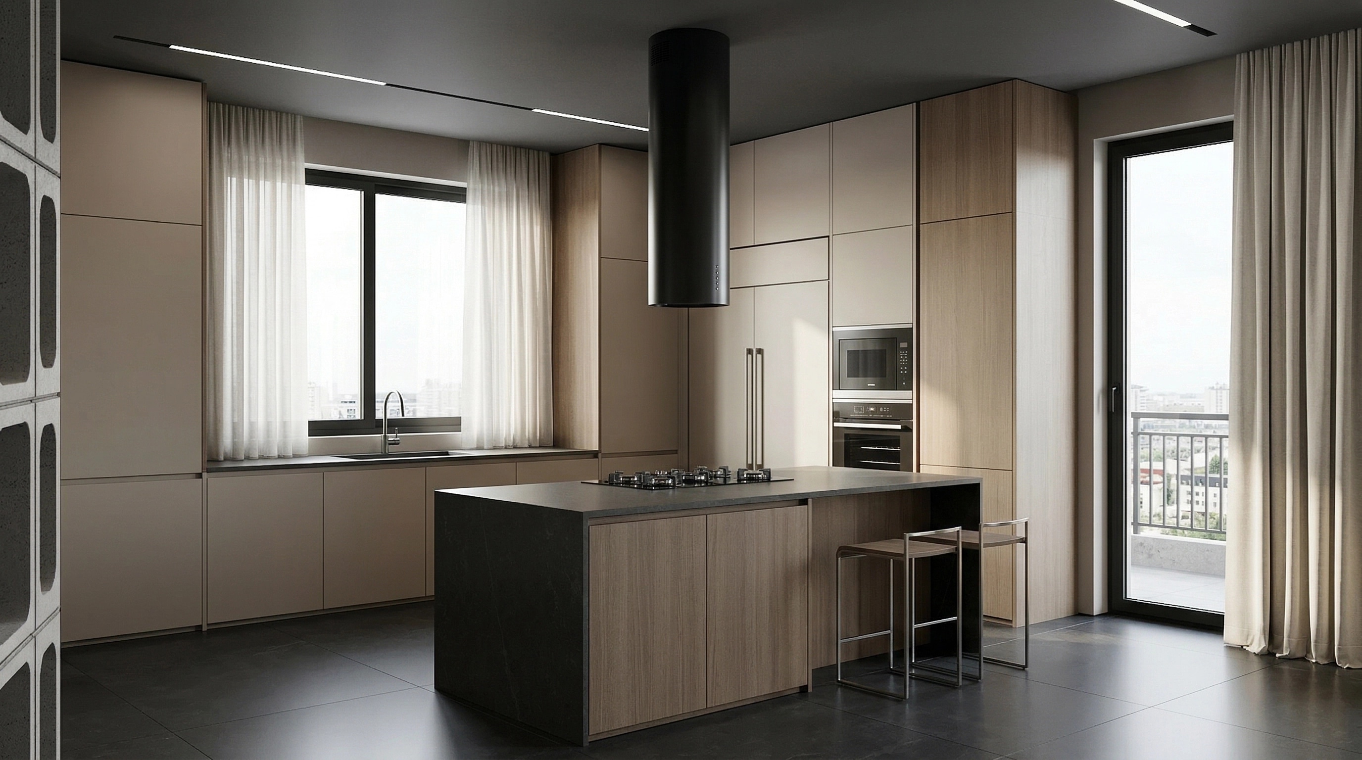 Minimalism Kitchen design — interior photo by GenRoom AI