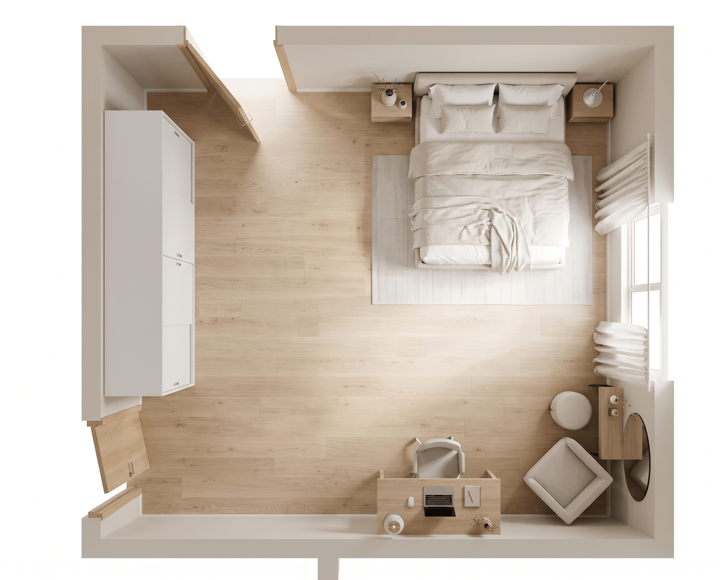 Interior design in Minimalism style — Living Room by GenRoom AI