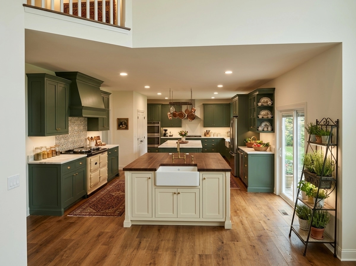 Kitchen interior in British style — photo by GenRoom AI