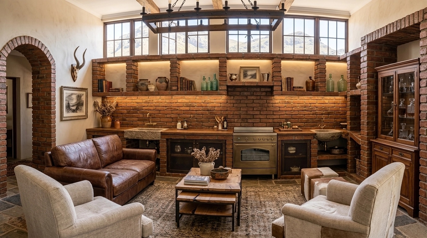 Design de interiores em estilo Rustic — Sala de Estar por GenRoom AI