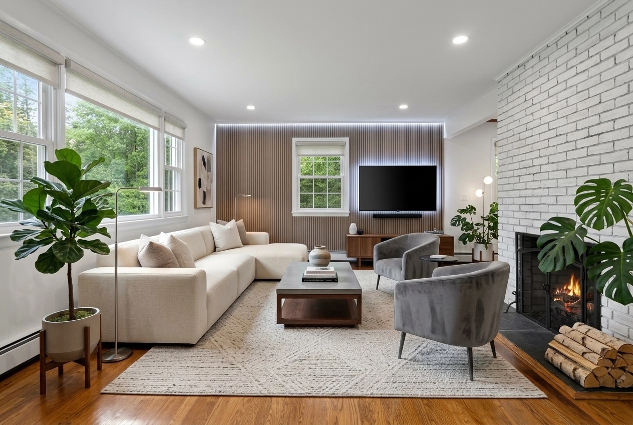 Interior design in Contemporary style — Living Room by GenRoom AI