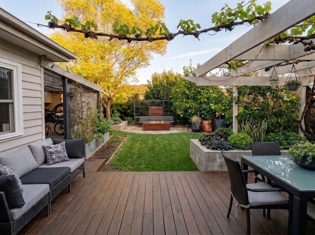 Landscape design in Contemporary Yard style — Yard by GenRoom AI