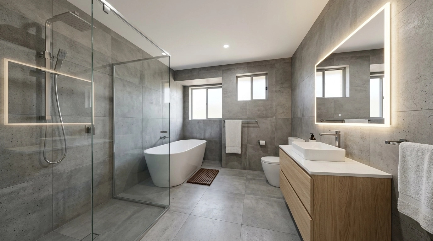 Bathroom interior in no_style style — photo by GenRoom AI