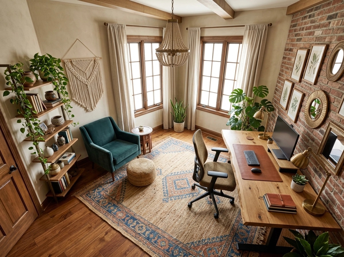 Bohemian Office design — interior photo by GenRoom AI