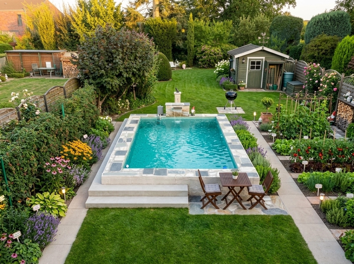 Landscape design in German Garden style — Yard by GenRoom AI