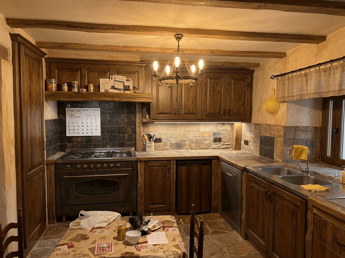Rustic Kitchen design — interior photo by GenRoom AI