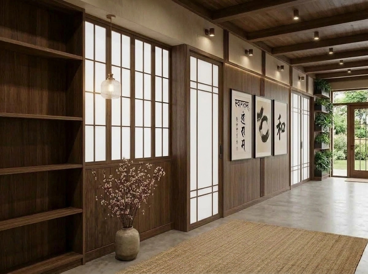 Japandi Hallway design — interior photo by GenRoom AI