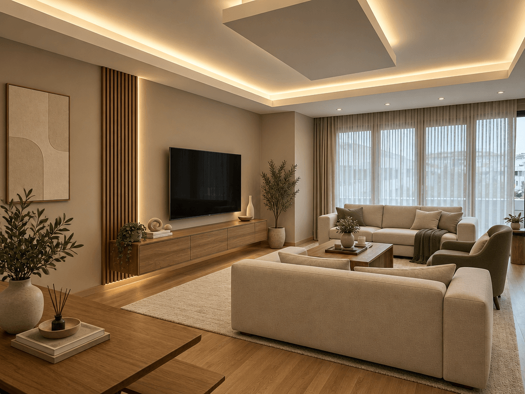Interior design in Minimalism style — Living Room by GenRoom AI
