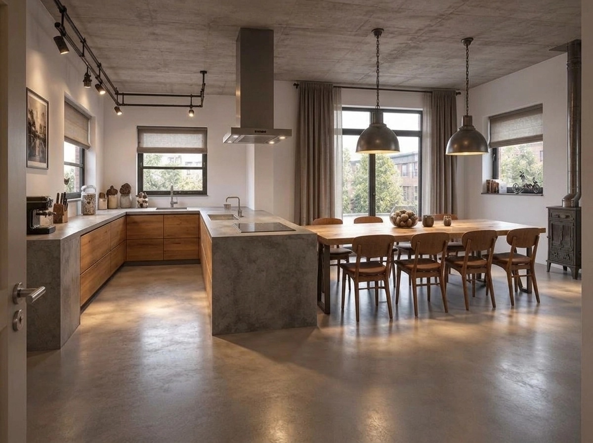 Kitchen interior in Loft / Industrial style — photo by GenRoom AI