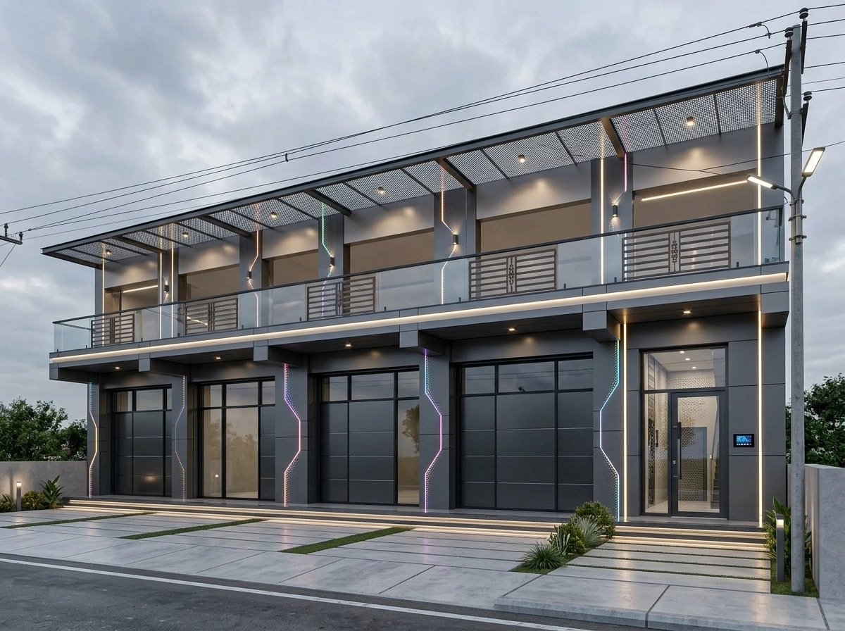 Hi-Tech Facade Facade design — facade photo by GenRoom AI