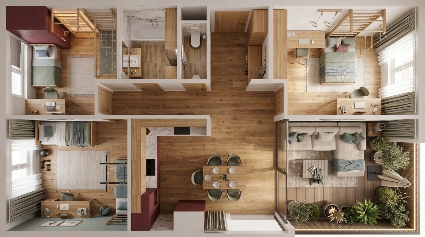 Scandinavian Living Room design — interior photo by GenRoom AI