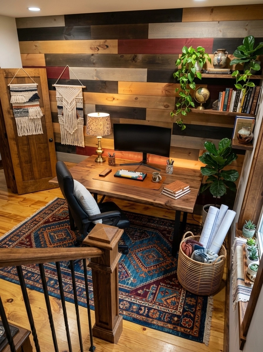 Interior design in Bohemian style — home_office by GenRoom AI
