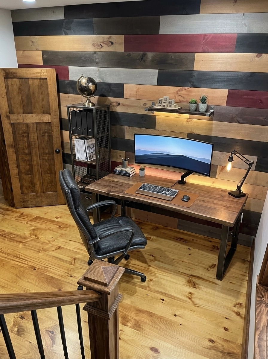 Interior design in Loft / Industrial style — home_office by GenRoom AI