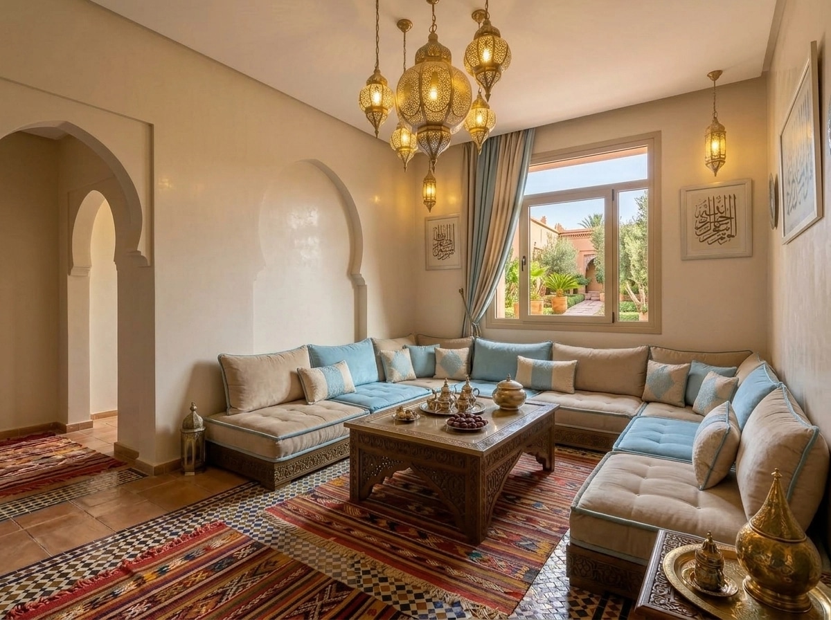 Interior design in Arabian / Moroccan style — Living Room by GenRoom AI