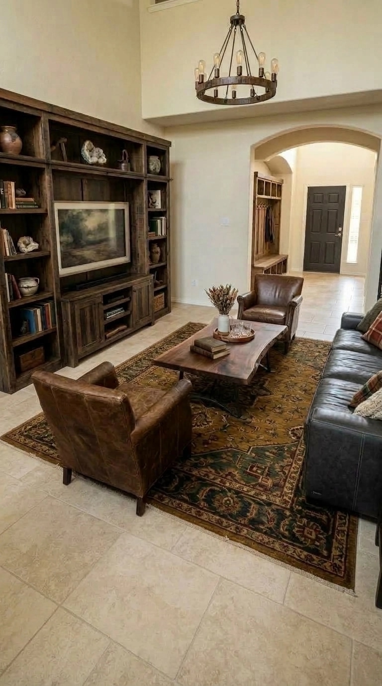 Interior design in Rustic style — Living Room by GenRoom AI