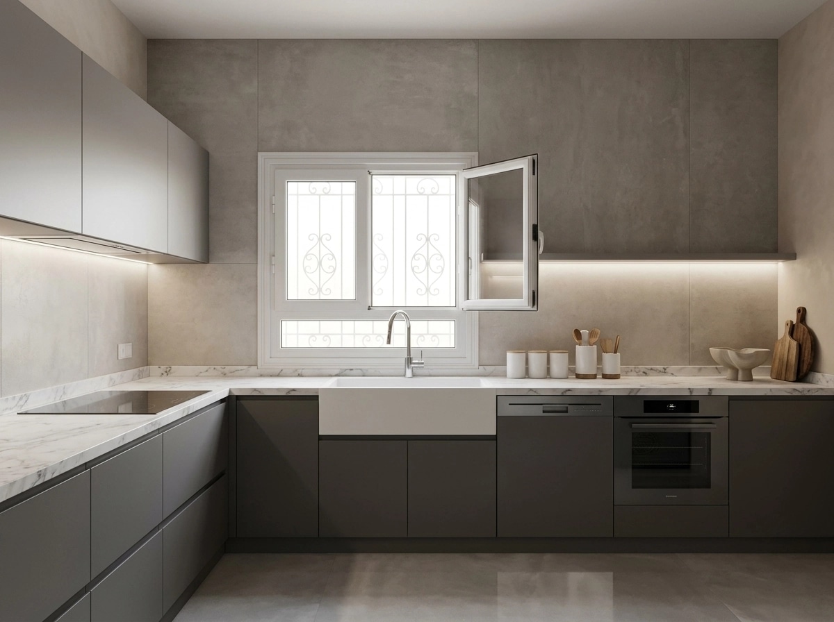 Minimalism Kitchen design — interior photo by GenRoom AI