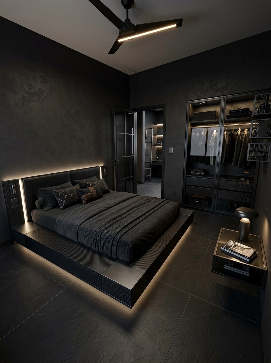 Blacktec Bedroom design — interior photo by GenRoom AI