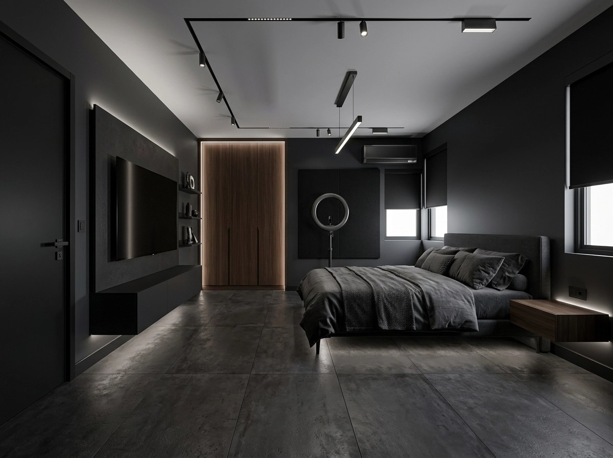 Interior design in Blacktec style — Bedroom by GenRoom AI
