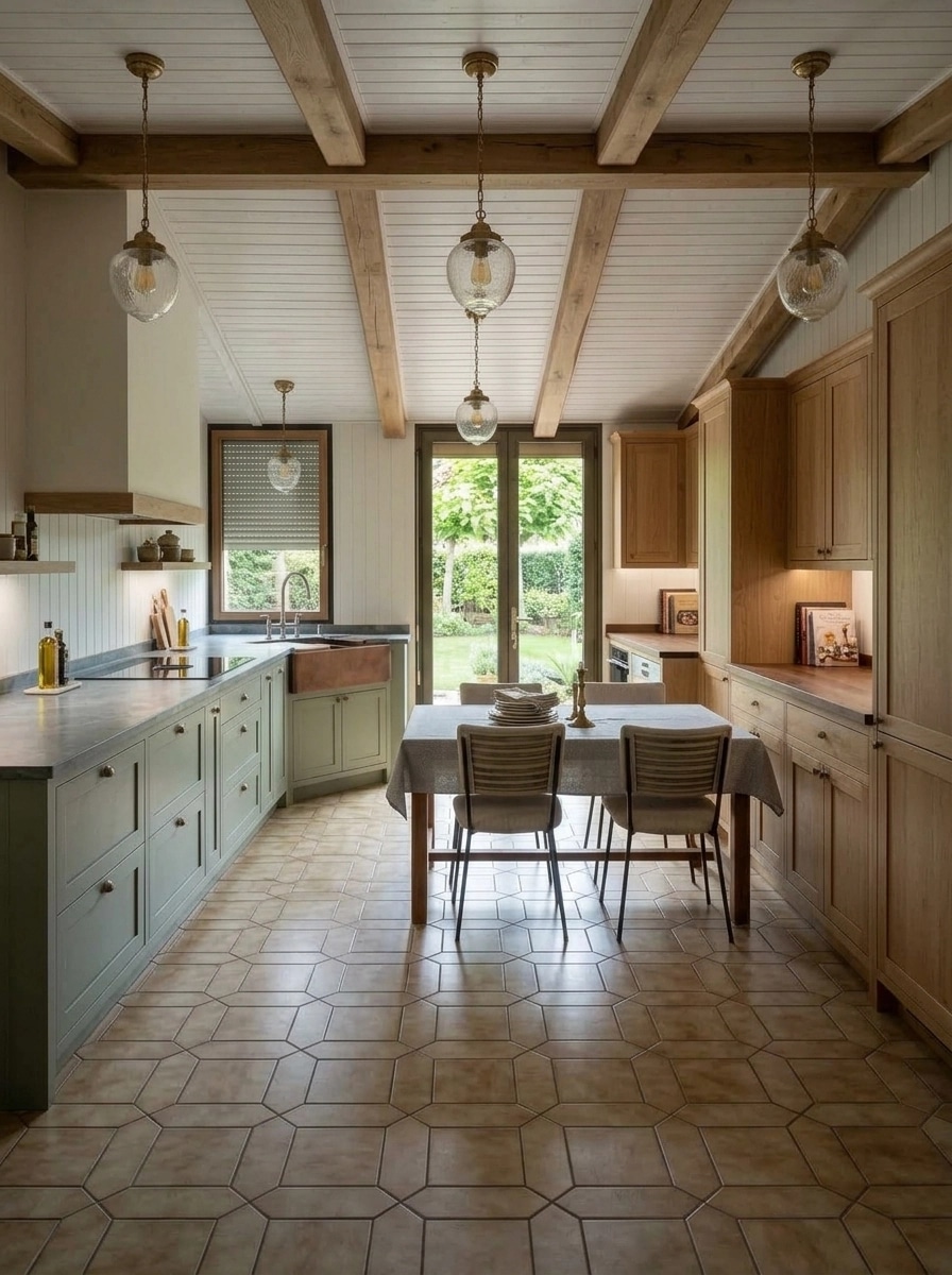 Kitchen interior in Modern Farmhouse style — photo by GenRoom AI