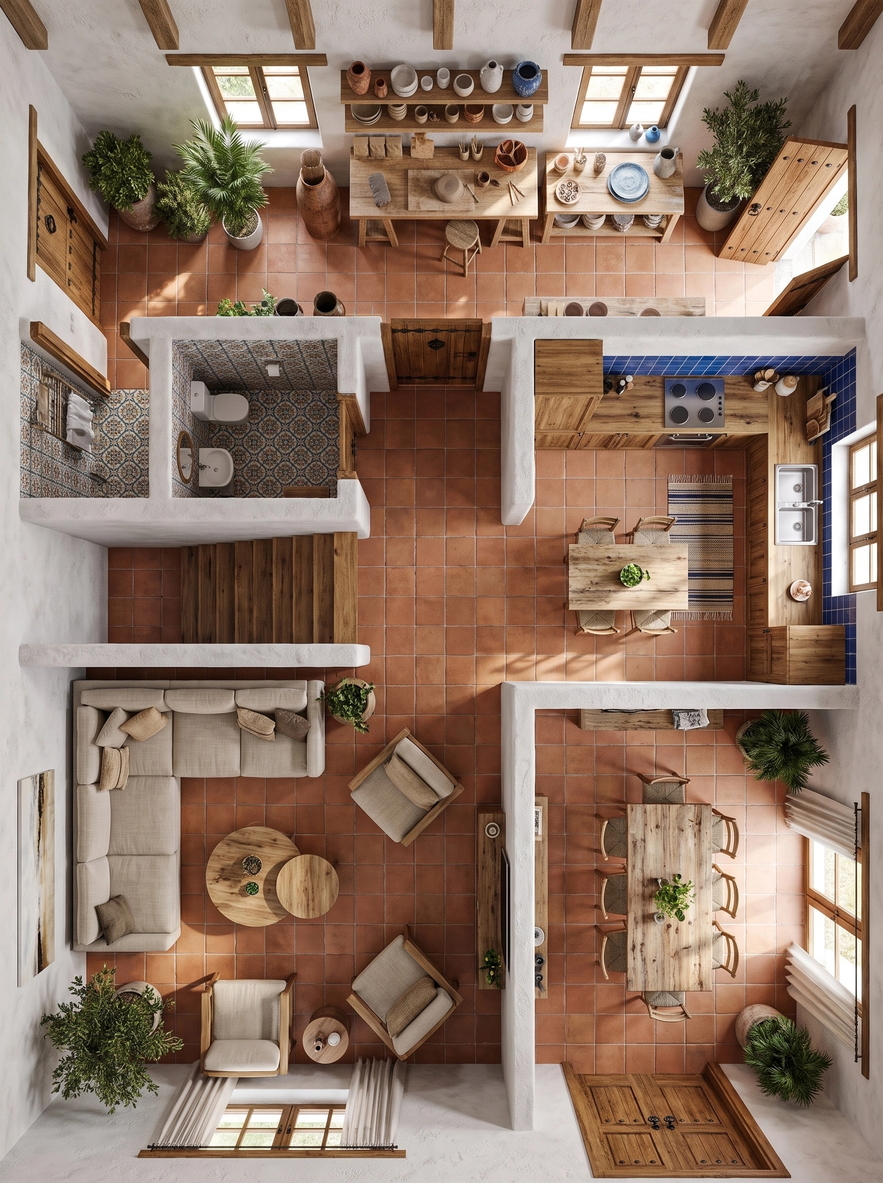 Interior design in Mediterranean style — Living Room by GenRoom AI
