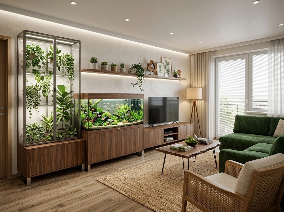 Interior design in Biophilic style — Living Room by GenRoom AI