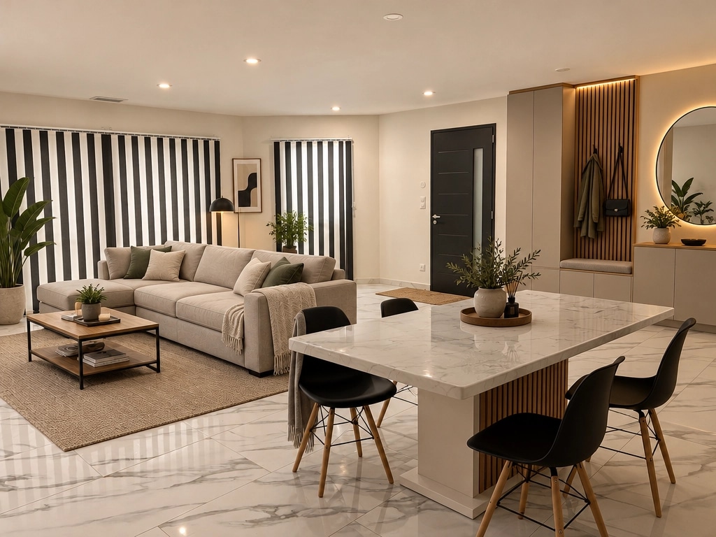 Interior design in Minimalism style — Living Room by GenRoom AI