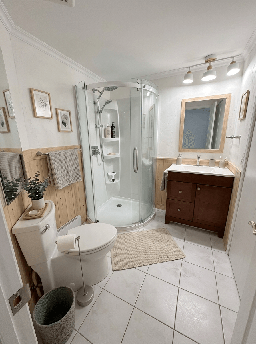 Scandinavian Bathroom design — interior photo by GenRoom AI