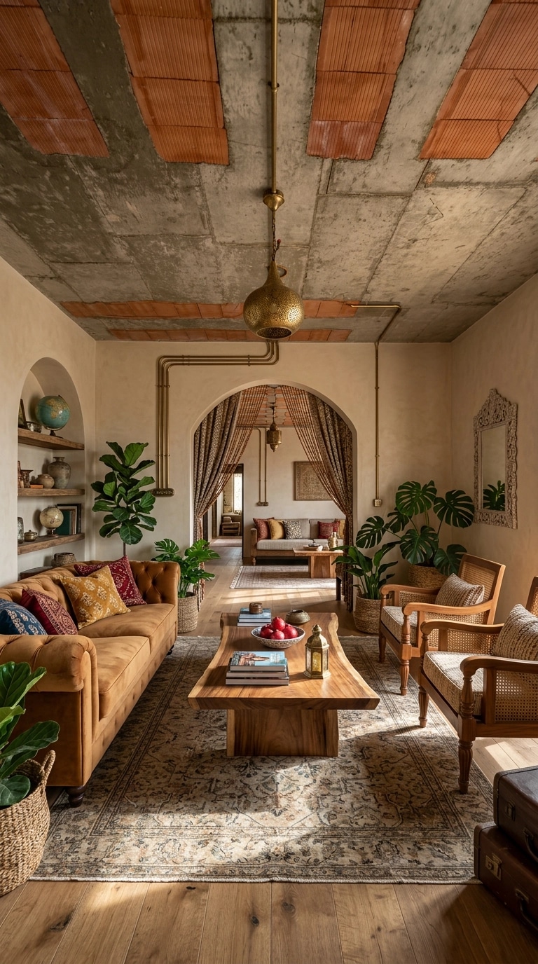 Interior design in Bohemian style — Living Room by GenRoom AI
