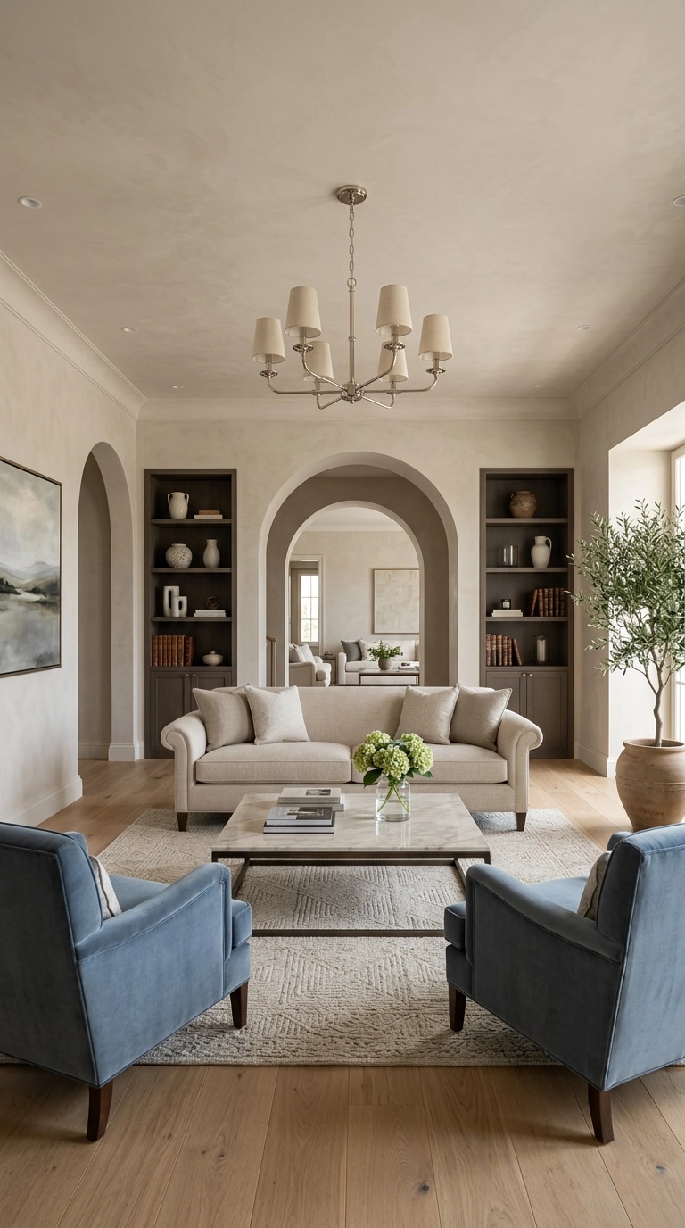 Transitional Living Room design — interior photo by GenRoom AI