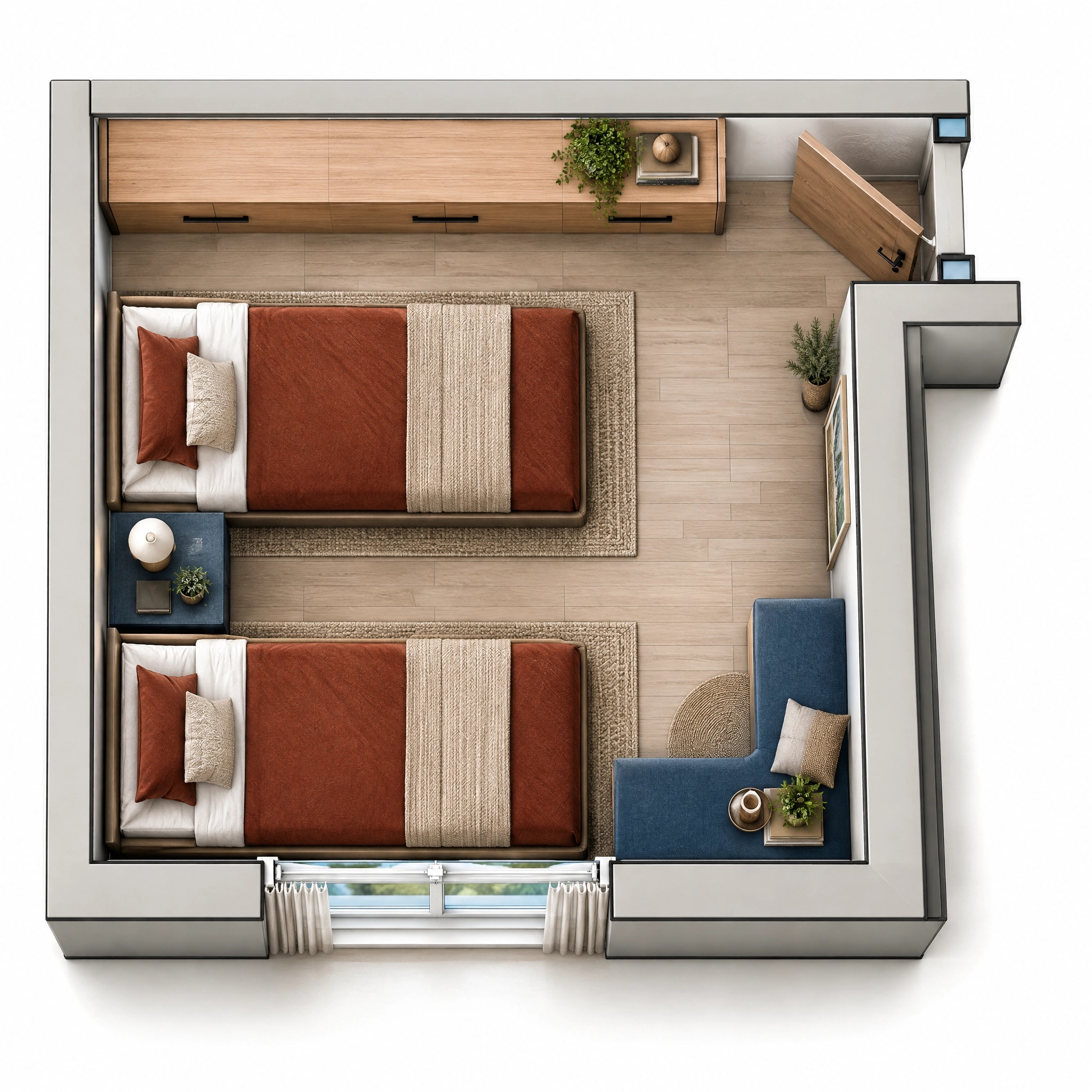 Interior design in Contemporary style — Living Room by GenRoom AI