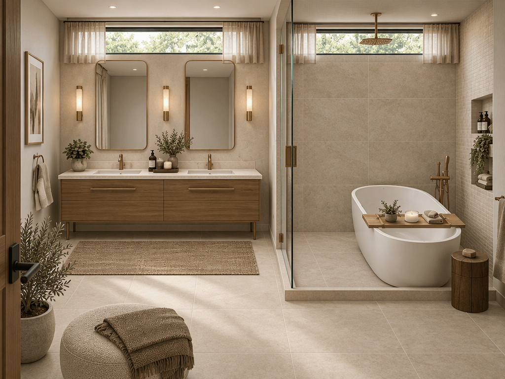 Interior design in Contemporary style — Bathroom by GenRoom AI