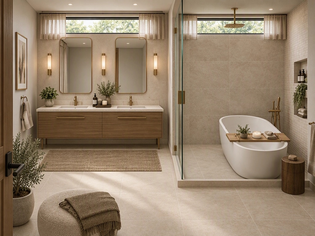 Contemporary Bathroom design — interior photo by GenRoom AI