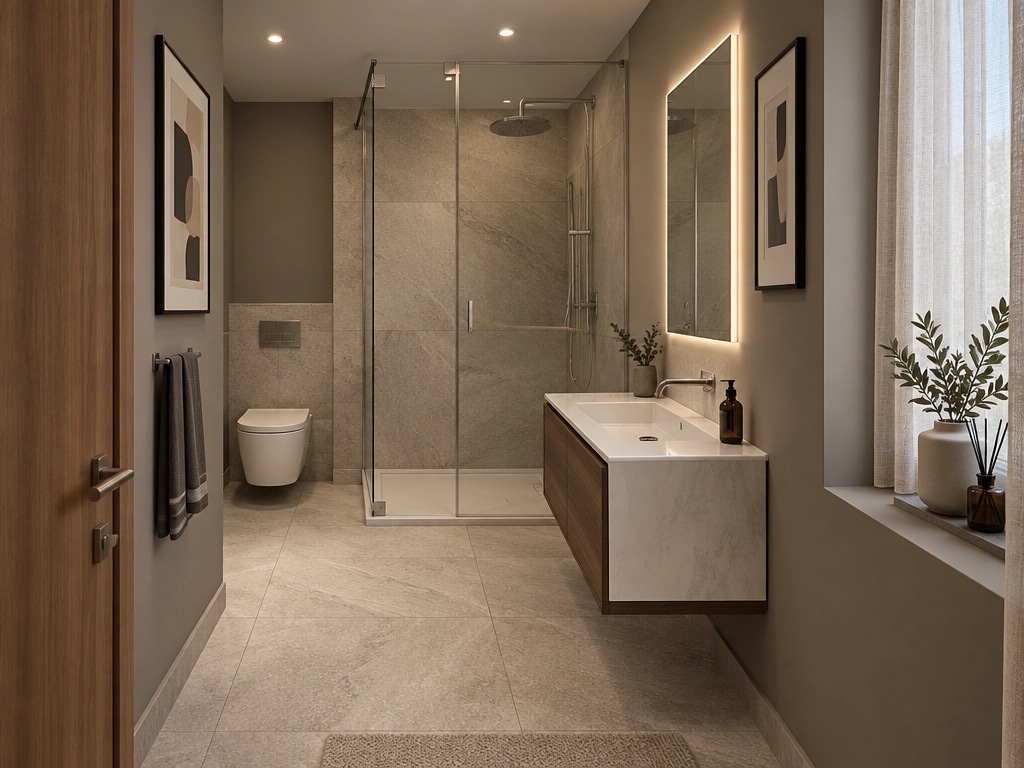 Interior design in Contemporary style — Bathroom by GenRoom AI