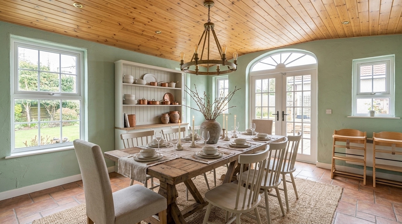 Interior design in Modern Farmhouse style — dining_room by GenRoom AI