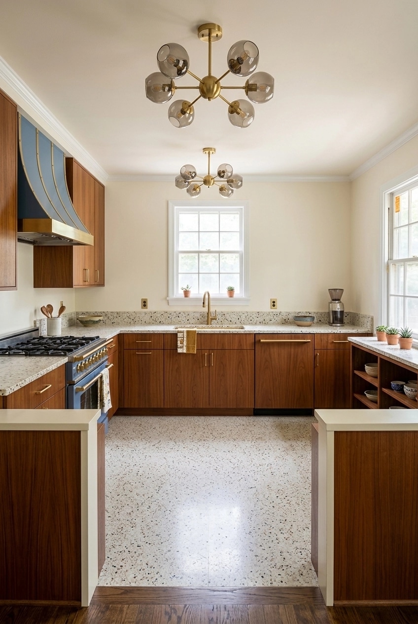Interior design in Mid-Century Modern style — Kitchen by GenRoom AI